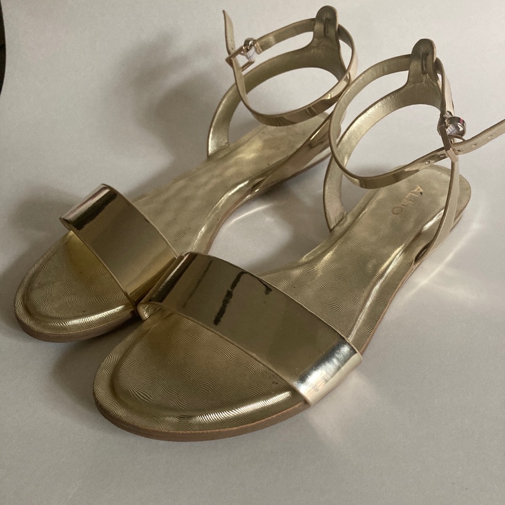 Aldo gold sandals